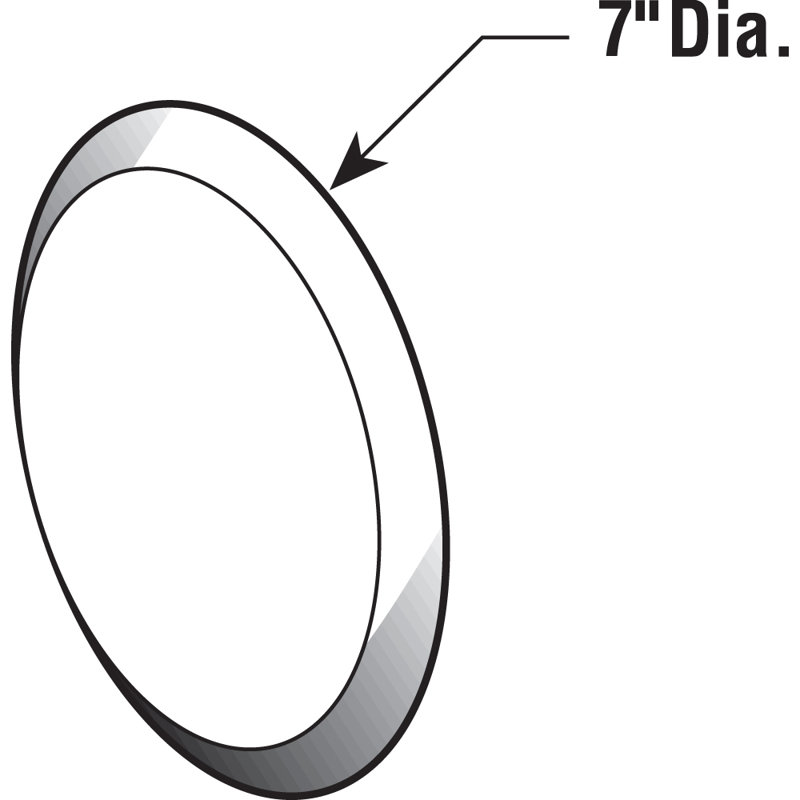 Vinyl Circular Wall Protector with Self-Adhesive Backing, 7-In. Diameter, Off White