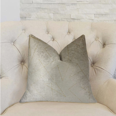 Cotton Blend Outdoor Reversible Throw Pillow
