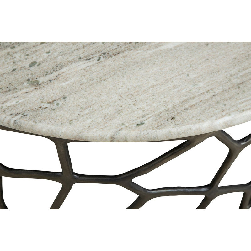 Sebastian Aluminum Coffee Table, Deep Gray