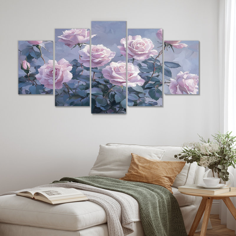 Aquarelle fleurs de lavande - - Roses - - Art mural moderne, art mural moderne