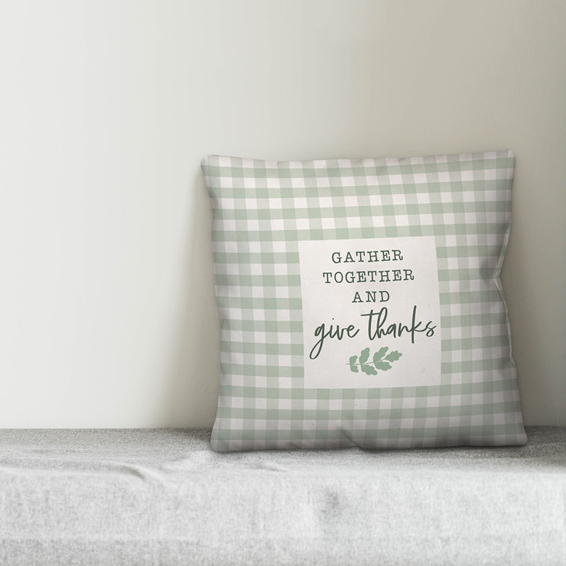  Coussin décoratif «Gather Together and donner Merci»