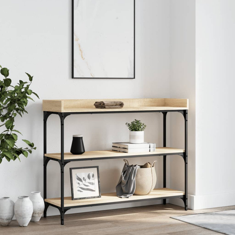 Nyal Console Table, 80 H x 100 W x 30 D cm, Sonoma Oak