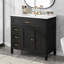 Meuble-lavabo noir avec tiroirs 36 po