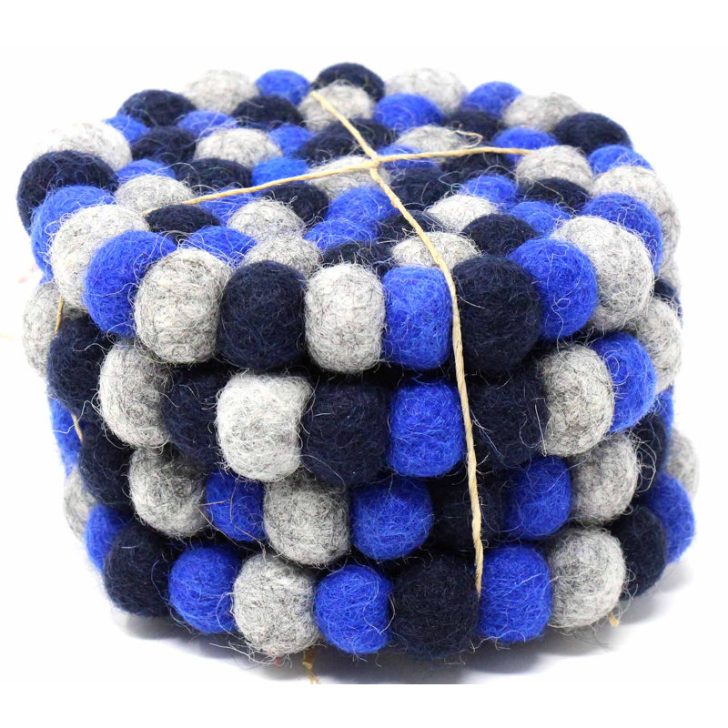 Round 4 Piece Coaster Set, Violet