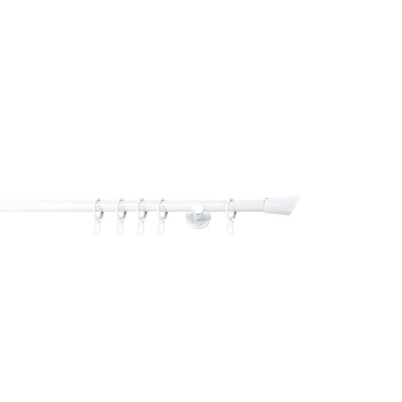 Curtain Rod, 2cm H x 240cm W x 6.5cm D, White