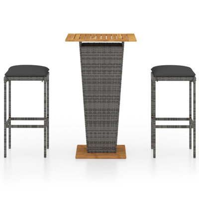Ensemble de bar avec coussins en rotin 3 pièces Red Barrel Studio®