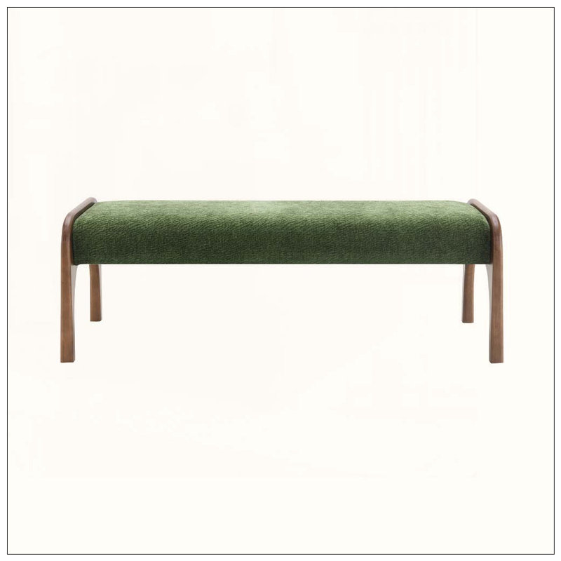 Banc long rembourré 50,25 po, Vert