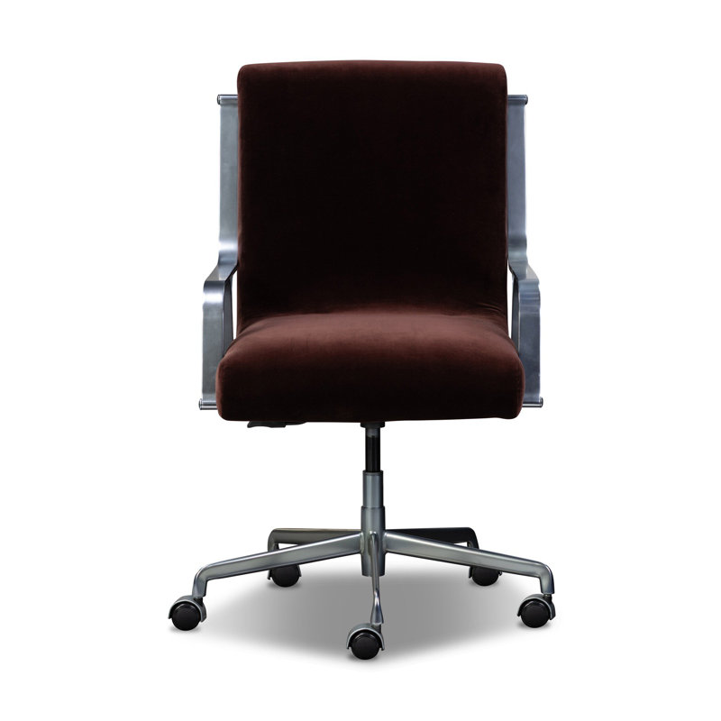 Lou Desk Chair-Altair Mushroom, Surrey Plum