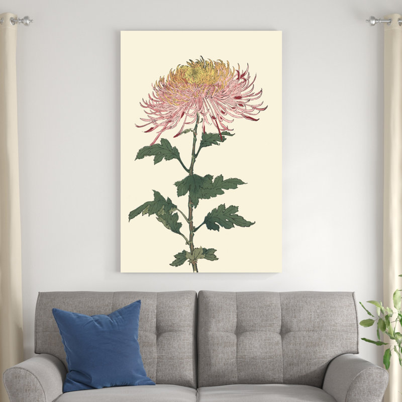 Chrysanthème bloc de bois II, H 48 po x l 32 po