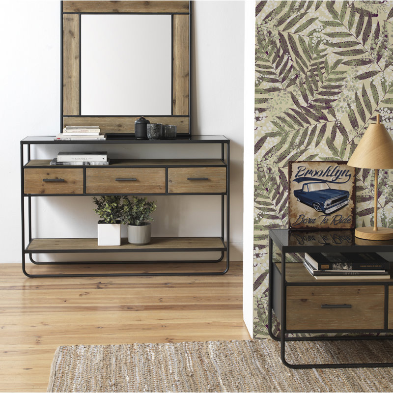 Abbygale 120cm Glass Top Console Table