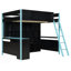 Lit mezzanine double avec bureau et lumière-78040874