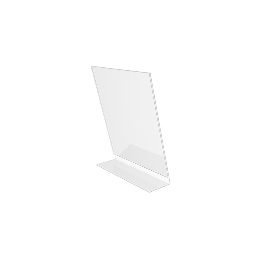 1PK Clear Acrylic Sign Holder with Slant Back Design, Picture Frame FixtureDisplays 