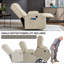 Fauteuil inclinable en polyuréthane PU - massage en 8 points, chauffage lombaire, port USB, porte-gobelets, position infinie-1069051389