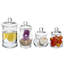 Ensemble de 4 contenants de rangement pour salle de bain en verre Zumra
