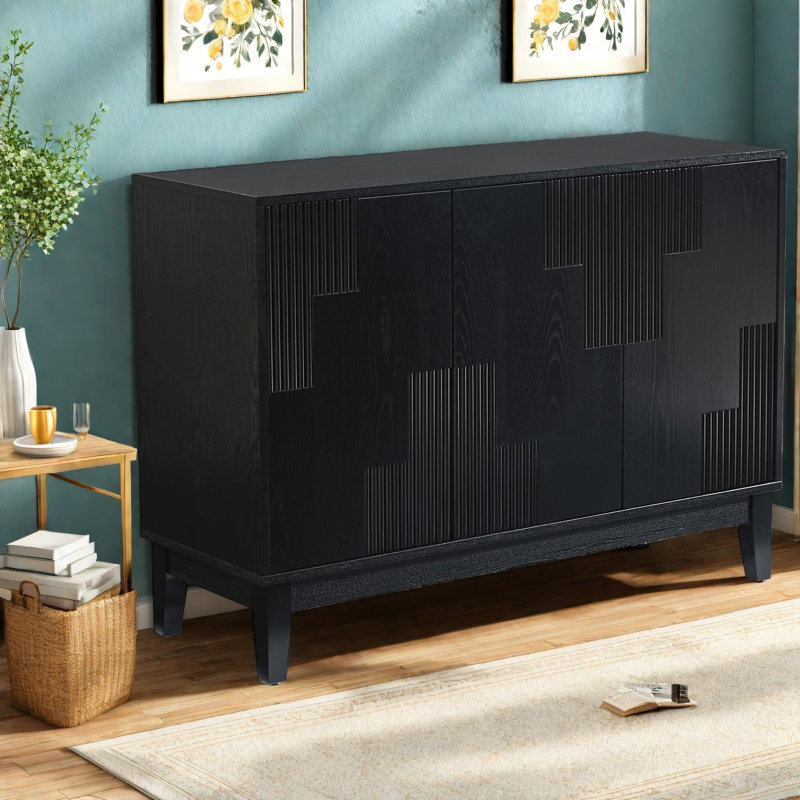 Buffets avec rangement, armoire de cuisine moderne en bois aggloméré 44,3 po