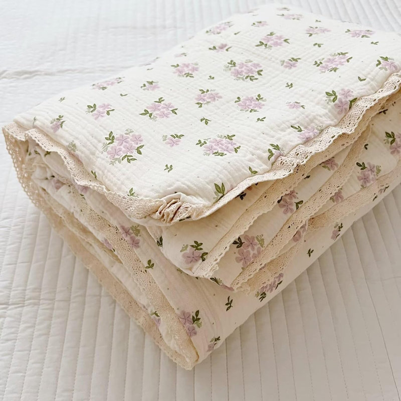 Cute Pattern 2-Layer Muslin Cotton Quilt/Blanket