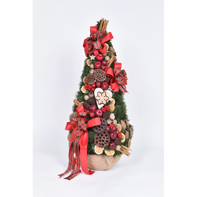 Kratka Artificial Pine Christmas Tree, 2.95ft H x 1.31ft W x 1.31ft D