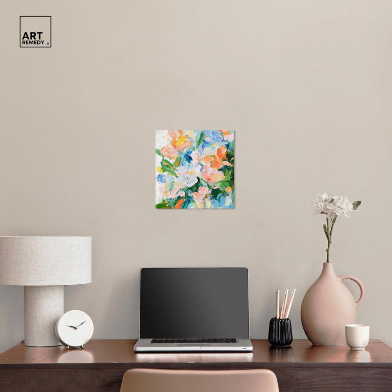 Art Remedy, art tropical brillant sur toile, Toile tendue, H 12 po x l 12 po