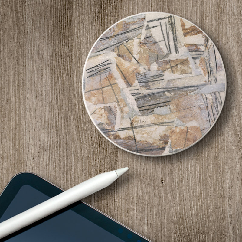 Stoneware Round 4 Piece Coaster Set