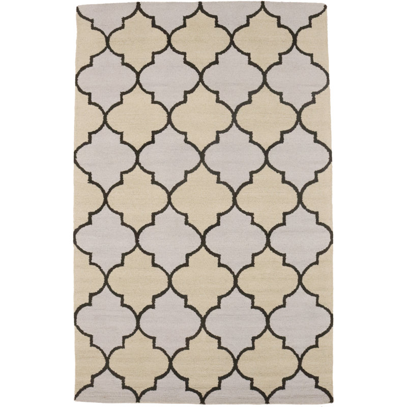 Trellis Handmade Tufted Wool Area Rug in Multicolored