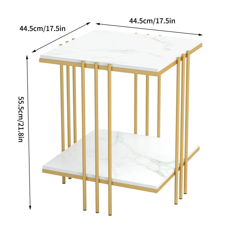 Almand Frame End Table, Gold