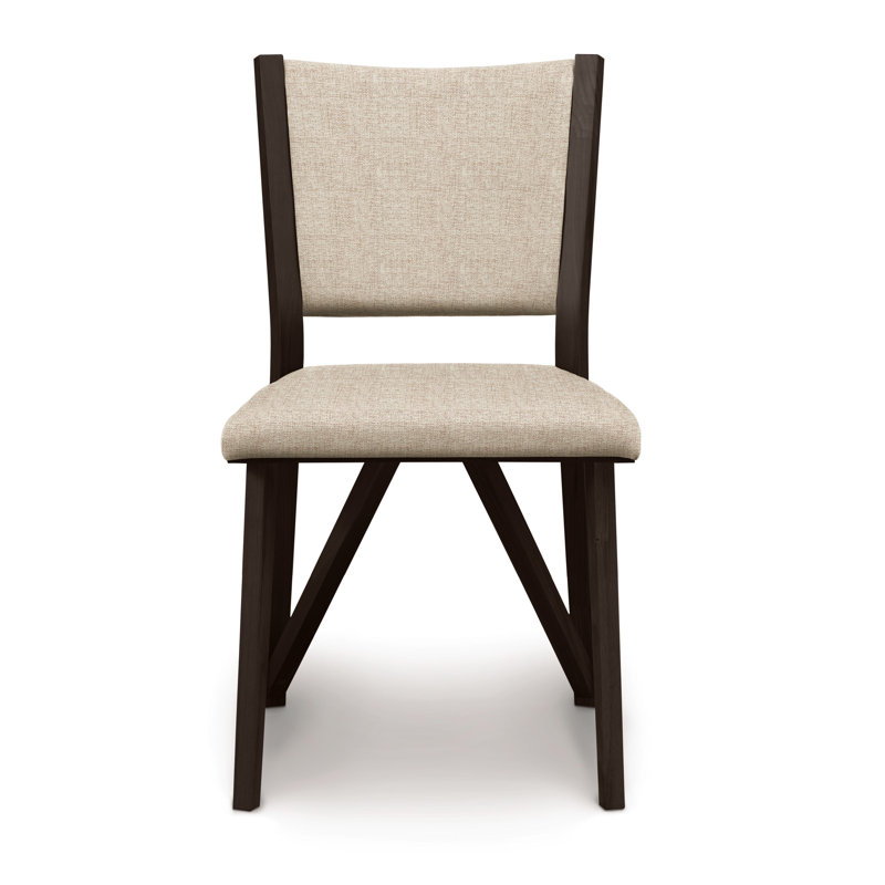 Exeter 19'' H Upholstered Side Chair, Smoke Cherry, Fabric Hemp