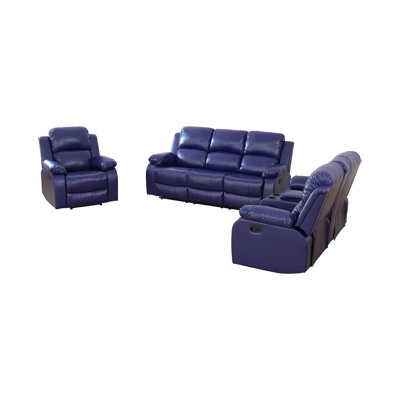 Syrah Faux Leather Living Room Set