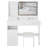 41" Large Size Left Drawer Desktop Vanity Table With Cushioned Stool Dresser Set, 2 AC Outlets And 2 USB Ports Power Station, Hair Dryer Stand, Extra-Large Touch-Control Led Mirror, 3-Color Switching-181521989