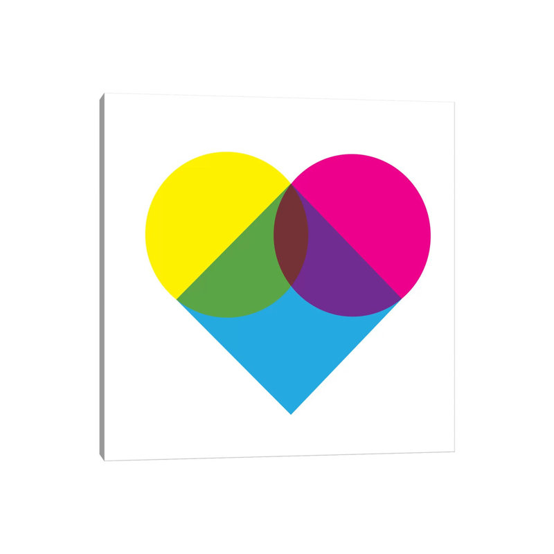 Modern Art- Fluorescent Heart Diagram by 5by5collective - Wrapped Canvas Gallery-Wrapped Canvas Giclée