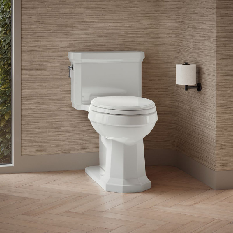 Kathryn™ 1.28 GPF Water Efficient Elongated One-Piece toilet (Seat Included), Cashmere