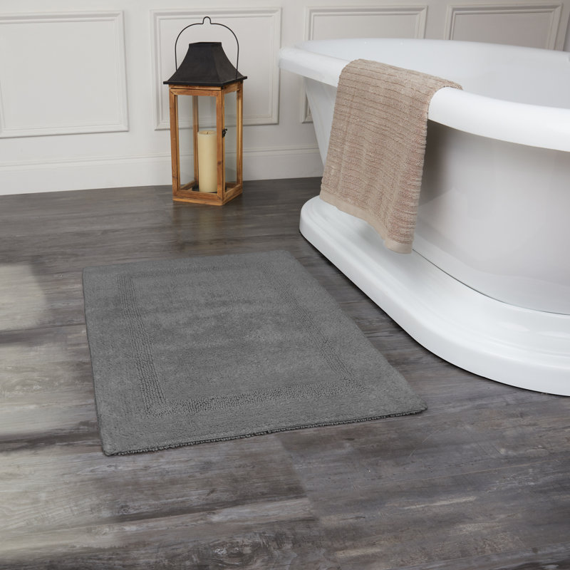 Tapis pour salle de bain Edilio, Gris, L 24 po x L 36 po