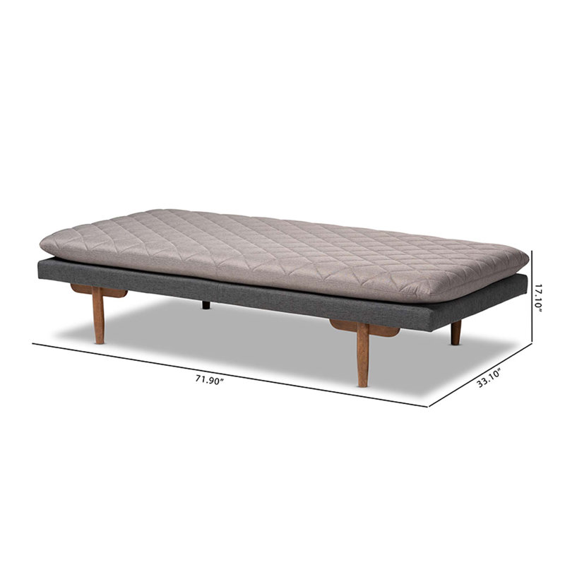 Serna Upholstered Daybed, Gray/Dark