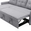 209Cm Linen Square Arms Sofa Bed-862028754