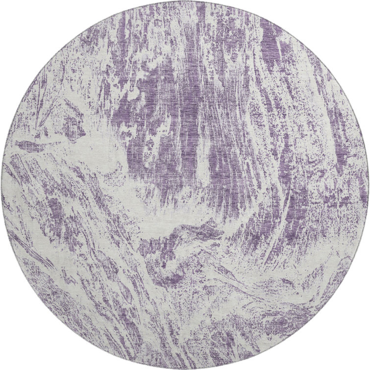 Premium Machine Washable Prisco Purple Rug