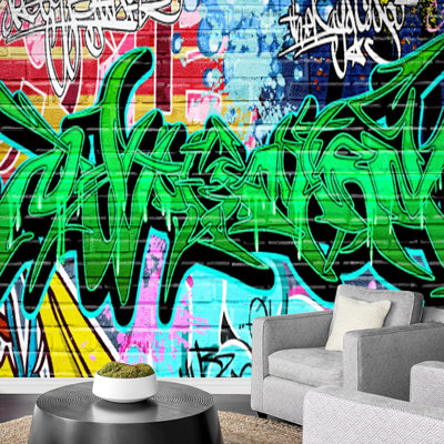 Vibrant Graffi Street Paint Border