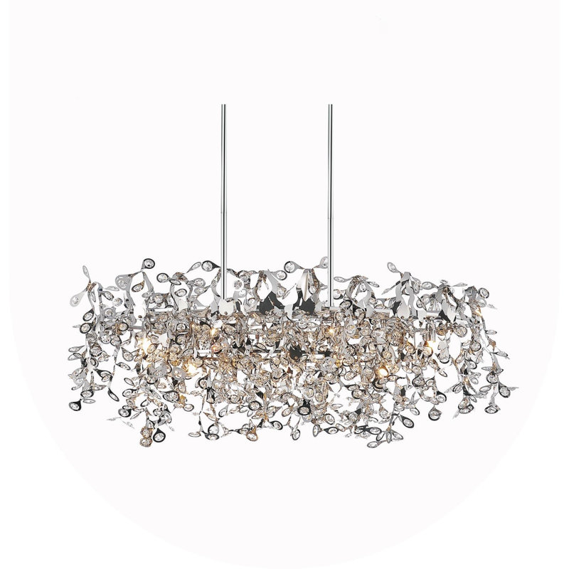 Ambriz 7 - Light Chrome Geometric Pendant