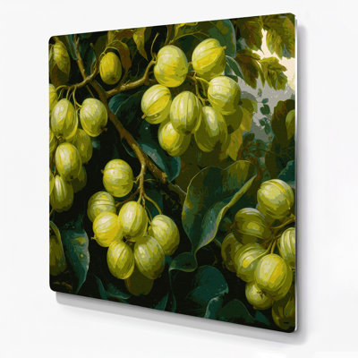«Fruit Mamoncillo», art mural en métal vert