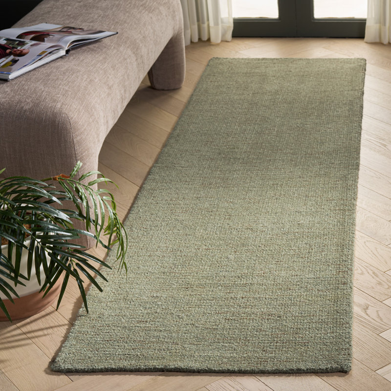 Abstract Hand Tufted Wool;Cotton Abstract Rug, Runner 2'3" x 8'