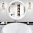Gaulrapp Frameless Rounded Anti Fog LED Lighted Dimmable Wall Mounted Bathroom Vanity Mirror-2104313874