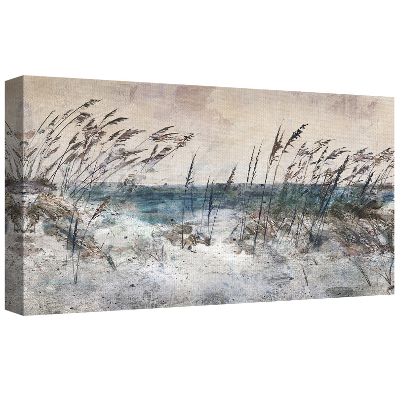 «Morning Sea Grass Light», reproduction d'art sur toile sans cadre, H 17 po x l 34 po x P 1,5 po