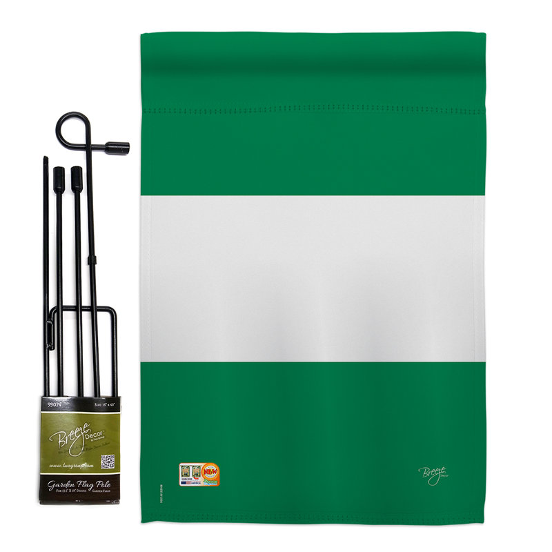 Ensemble drapeau 2 côtés 1 pi 7 po x 1 pi 1 po nigeria