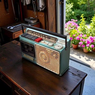 Décoration de table de style radio rétro