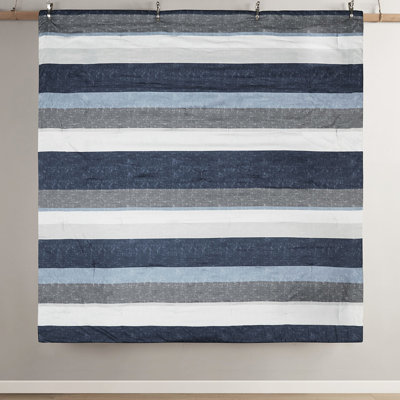 Comforter And Sheet - Soft In Grey, Navy, Blue Tones Package Bedding