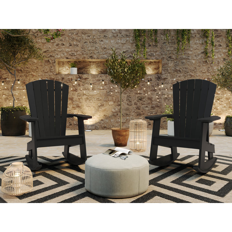 Chaise berçante en plastique Adirondack Captiva, Onyx