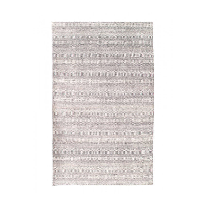 Tapis moderne fin noué à la main 9 pi 11 po x 14 pi 5 po