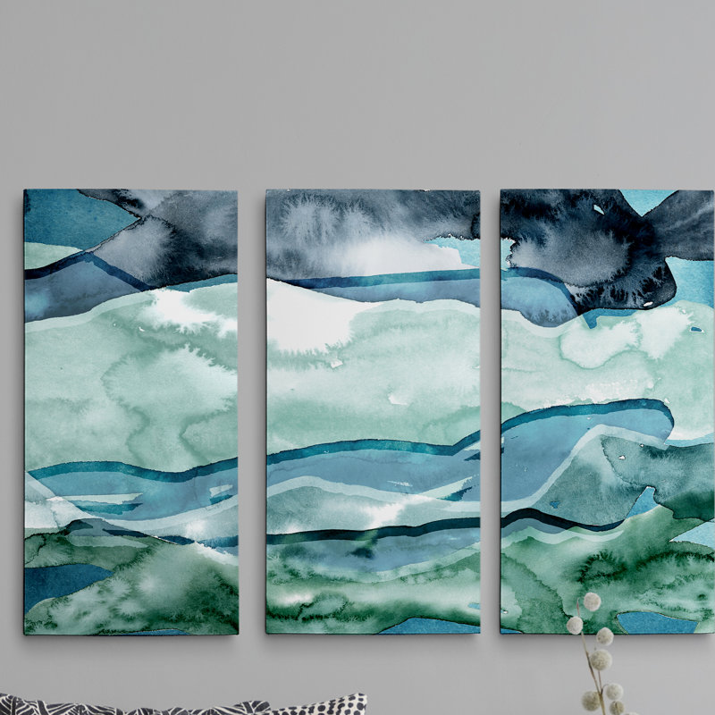« water féminins i », reproduction d’art à multiples images sur toile, H 40 po x l 60 po x P 1,5 po