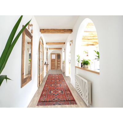Tapis de couloir oriental traditionnel en laine fait à la main 3 x 16