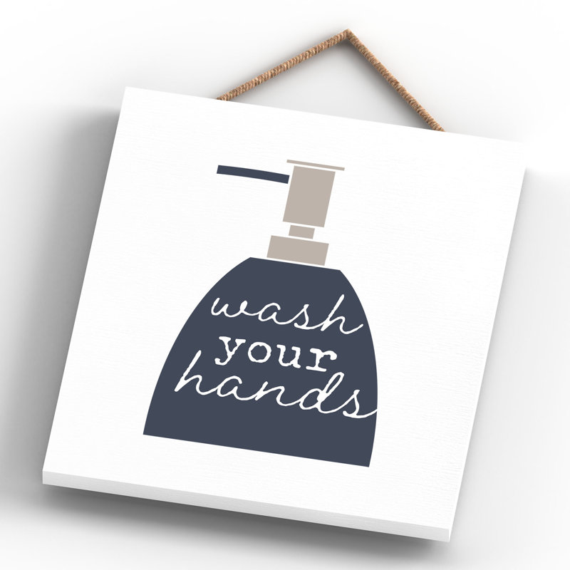 Vivid Squid Wholesale Wash Your Hands - No Frame Print on Wood