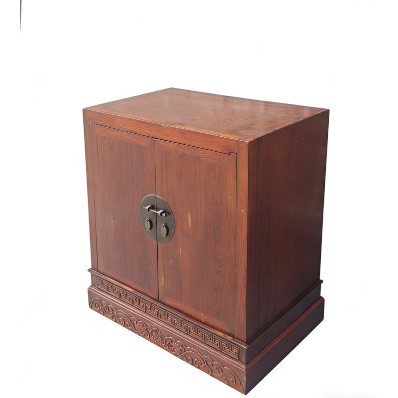 Ancient Chinese Elm Lacquered Cabinet
