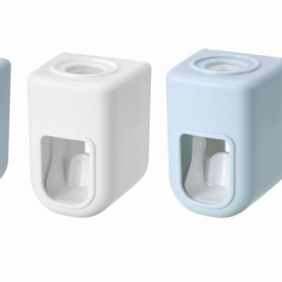 AutoSqueeze Pro: Wall-Mount Toothpaste Dispenser & Toothbrush Holder - Waterproof Bathroom Accessory Set